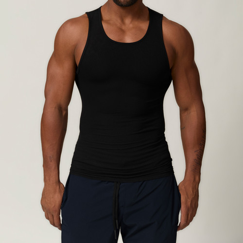 Custom Gym Stringer Tank Top  | Customized Lightweight Sleeveless Knitted Tank Top Men Fitness OEM Logo Gym Men Tank Top Polyester