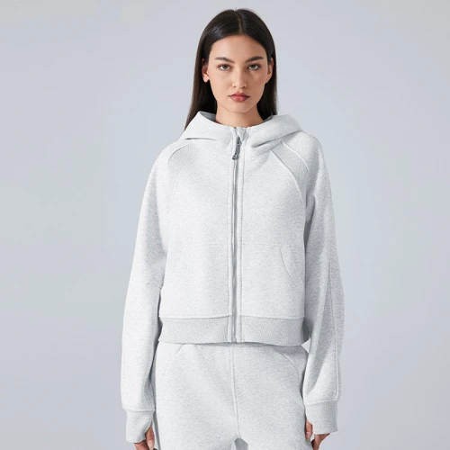Custom Running Cropped Hoodie| Sports Fitness Loose Sweatshirt Outdoor Running Cropped Hoodie Women