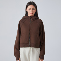 Custom Running Cropped Hoodie| Sports Fitness Loose Sweatshirt Outdoor Running Cropped Hoodie Women