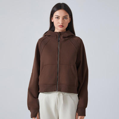 Custom Running Cropped Hoodie| Sports Fitness Loose Sweatshirt Outdoor Running Cropped Hoodie Women