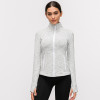 Custom Yoga Long Sleeve Top|Custom Logo Zipper Running Women's Jacket And Coat Yoga Long Sleeve Top