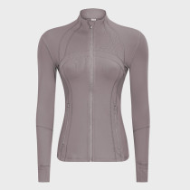 Custom Yoga Long Sleeve Top|Custom Logo Zipper Running Women's Jacket And Coat Yoga Long Sleeve Top