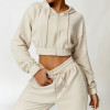 Custom Crop Top Hoodies Women | Cropped Hoodies Women Sweatshirt Jacket With Zipper Crop Hoodies