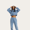Custom Women Hoodies Pullovers|High Quality Cotton Women Winter Jacket Stand Collar Running Fitness