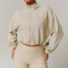 Custom Tracksuit Jacket | Sports Ladies Winter Jacket Sweatshirt Outdoor Running Drawstring Zipper