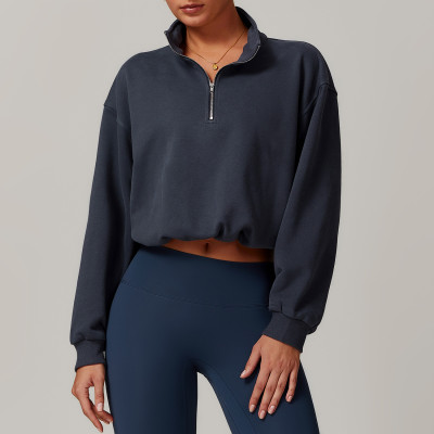 Custom Women Crop Jackets| High Quality Cotton Clothing Blank Tracksuit Manufacturer Cropped Jacket