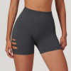 Custom Gym Yoga Shorts |High Quality High Waist Stretchy Women's Black Gym Yoga Shorts Fitness