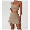 Custom female tennis wear |  Wholesale Custom Logo Short Active Wear Set For Women Tennis Wear