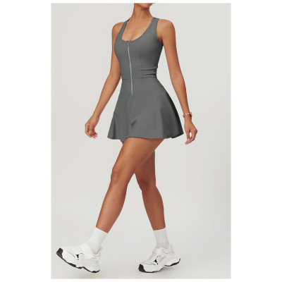 Custom One Piece Tennis Wear |  Custom Skirts Nylon Spandex One Piece Tennis Wear Sexy Lawn Tennis
