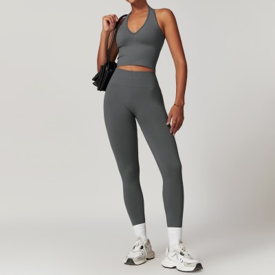 Custom Yoga Fitness Set | Custom Weight Printed Clothing Blank Yoga Leggings Women Yoga Set