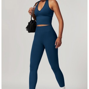 Custom Yoga Fitness Set | Custom Weight Printed Clothing Blank Yoga Leggings Women Yoga Set