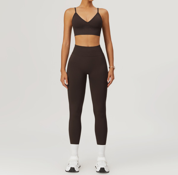 Custom Yoga Gym Legging  |Seamless Yoga Gym Set Back Bra High Waist Fitness Shorts Sportswear