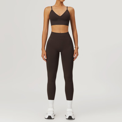 Custom Yoga Gym Legging  |Seamless Yoga Gym Set Back Bra High Waist Fitness Shorts Sportswear