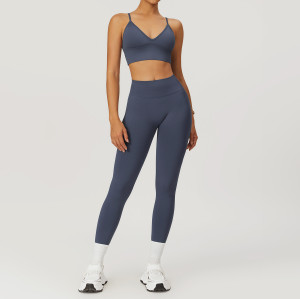 Custom Yoga Gym Legging  |Seamless Yoga Gym Set Back Bra High Waist Fitness Shorts Sportswear
