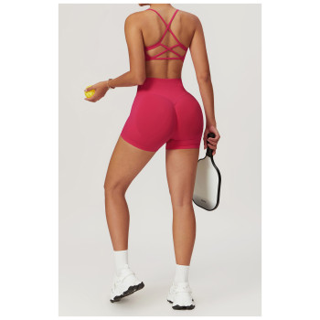 Custom yoga sport shorts  | Active Quick-Drying Seamless Backless Workout Short Legging Yoga Suit