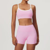 Custom Fitness Yoga Shorts Bra | Custom Private Label Butt Women's Luxury Gym Yoga Short Leggings