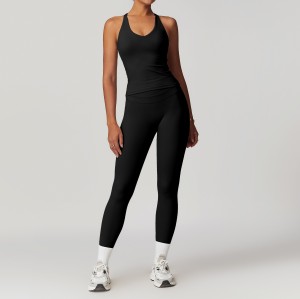 Custom Wholesale Yoga Sets|New Style Yoga Sets Tank Top Women Yoga Leggings For High Waist Leggings