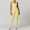 Custom Wholesale Yoga Sets|New Style Yoga Sets Tank Top Women Yoga Leggings For High Waist Leggings