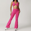 Custom yoga Leggings flared|Custom Embroidery Vintage Fabric OEM Wide Leg Yoga Leggings Sports Wear
