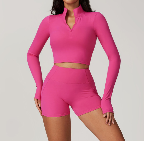 Custom Long Sleeve T Shirt | Plain Custom Printing Seamless Shorts Yoga Sexy T Shirts Long Sleeve