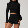 Custom Long Sleeve T Shirt | Plain Custom Printing Seamless Shorts Yoga Sexy T Shirts Long Sleeve