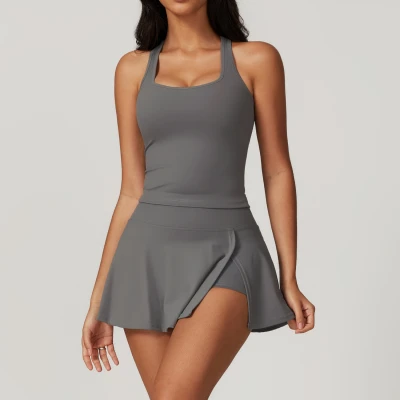 Custom Woman Tennis Skirt| Wholesale Fitness Camisole Tank Top Women Golf Tennis Skirts Sportswear