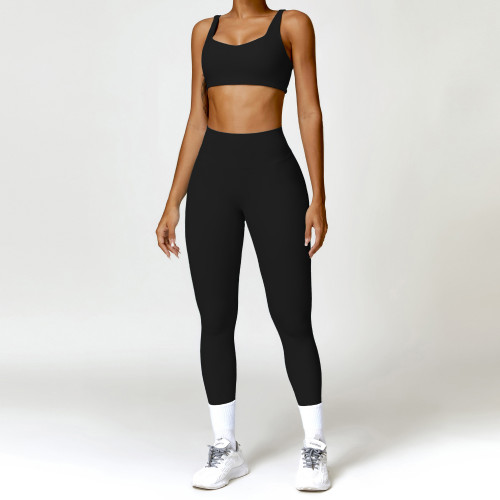 Custom Yoga crop Sports Bra | Tight Yoga Suit High Waist Speed Dry Seamless Yoga Leggings Suit