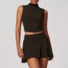 Custom 2 Piece Crop |Wholesale Women High Waist Tank Top Legging Set Sports Bra Crop Tops Skirt Set