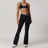 Custom Sports Bras Women | Custom Logo Cross High Waist Sports Suit  Tight Naked Yoga Suit Running