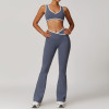 Custom Sports Bras Women | Custom Logo Cross High Waist Sports Suit  Tight Naked Yoga Suit Running