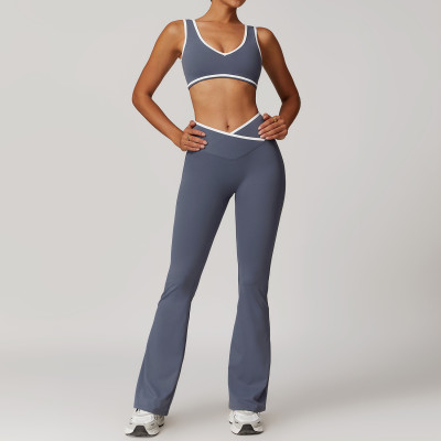 Custom Sports Bras Women | Custom Logo Cross High Waist Sports Suit  Tight Naked Yoga Suit Running