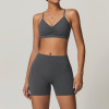 Custom  Yoga Biker Shorts | High Waist Workout Yoga Shorts Seamless Sexy Woman Fitness Sports Bra