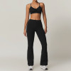 Custom Yoga Pants With Pocket |New Women's Wide-Leg Yoga Pants Custom Logo High Waist Yoga Set