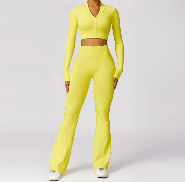 Custom long sleeve sport | New Style Custom Logo Women Pants Set  Wide Leg Pants Women Long Sleeve