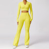 Custom long sleeve sport | New Style Custom Logo Women Pants Set  Wide Leg Pants Women Long Sleeve