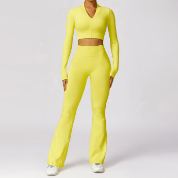 Custom long sleeve sport | New Style Custom Logo Women Pants Set  Wide Leg Pants Women Long Sleeve