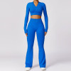 Custom long sleeve sport | New Style Custom Logo Women Pants Set  Wide Leg Pants Women Long Sleeve