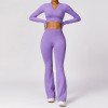 Custom long sleeve sport | New Style Custom Logo Women Pants Set  Wide Leg Pants Women Long Sleeve