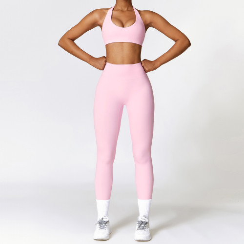 Custom Breathable Sport Yoga Pants | Wholesale Custom Logo Yoga Pants Set Women Legging Yoga Fitness Hot Sexy Sports Bra For Women