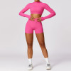 Custom Seamless Yoga Leggings | Women's Tights Custom Logo Seamless Yoga Shorts Yoga Set