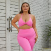 Custom Plus Size Leggings | Solid Color Custom Printed Soft Bras Sexy Plus Size Sports Bras