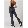 Custom custom leg jumpsuit| High Quality Yoga Set Flared Yoga Leggings Jumpsuit Mujer Sports Ladies