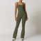 Custom custom leg jumpsuit| High Quality Yoga Set Flared Yoga Leggings Jumpsuit Mujer Sports Ladies