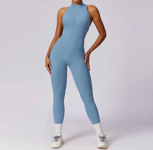 Custom yoga fitness jumpsuit| Wholesale Jumpsuits Ladies One Piece Jumpsuit For Women Zippier