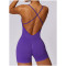 Custom fitness jumpsuit| Factory Wholesale Women's Back Seamless Yoga Hip Lifting Fitness Jumpsuit