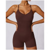 Custom fitness jumpsuit| Factory Wholesale Women's Back Seamless Yoga Hip Lifting Fitness Jumpsuit