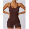 Custom fitness jumpsuit| Factory Wholesale Women's Back Seamless Yoga Hip Lifting Fitness Jumpsuit