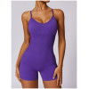 Custom fitness jumpsuit| Factory Wholesale Women's Back Seamless Yoga Hip Lifting Fitness Jumpsuit