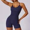 Custom fitness jumpsuit| Factory Wholesale Women's Back Seamless Yoga Hip Lifting Fitness Jumpsuit