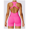 Custom gym casual jumpsuits| Seamless Sports Short Onesie Beauty Back High Elastic Skin Friendly